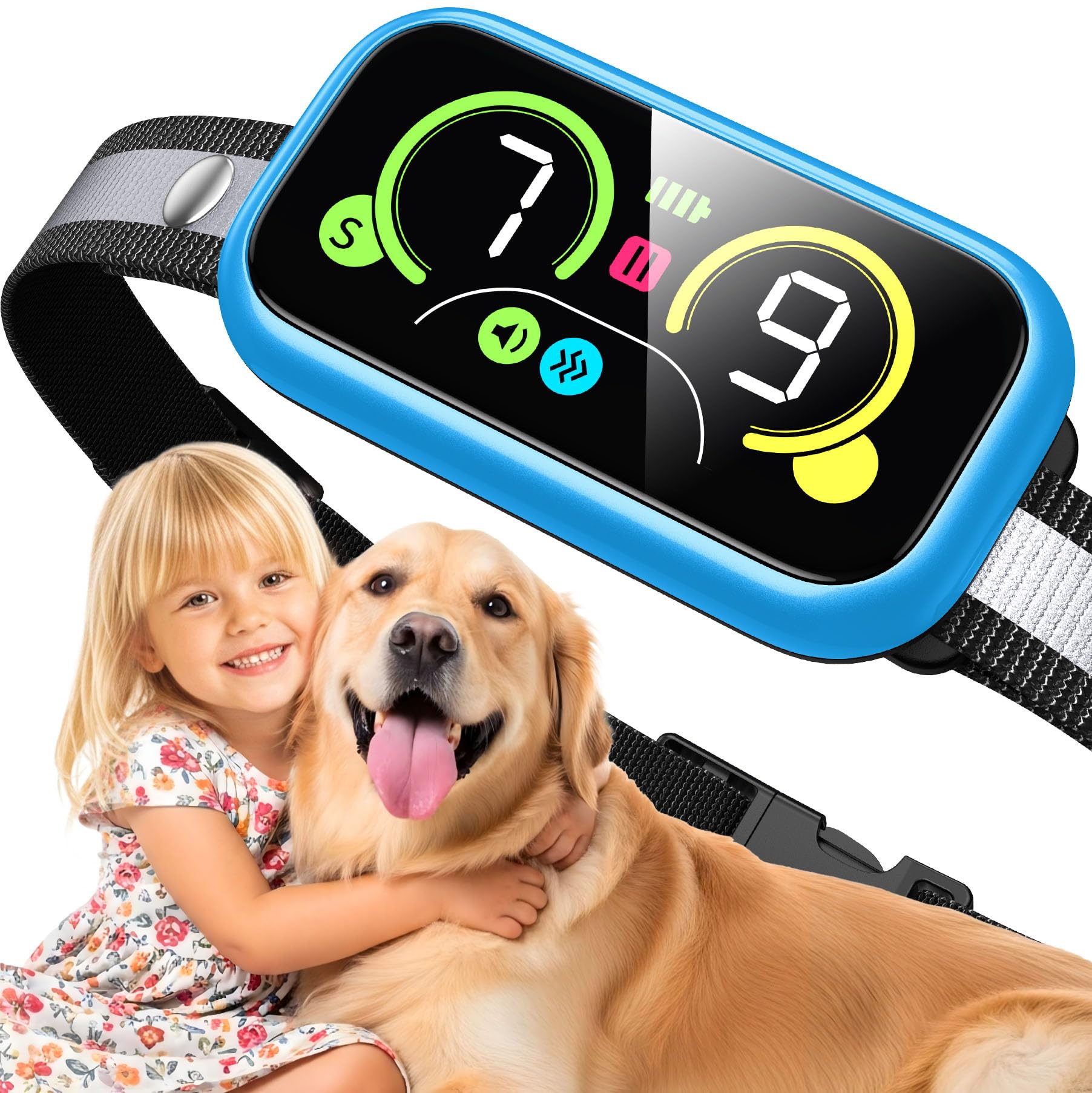 Kollgux Dog Bark Collar Pro, Instant Bark Solution, Smart Anti Barking Device with 4 Correction Modes, Fast-Acting Barking Collar for for Large Medium Small Dogs 5-150lbs, Ideal for Home & Outdoor Use Image