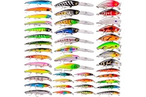 BAIKALBASS Bass Fishing Lures Kit Set Topwater Hard Baits Minnow Crankbait Pencil VIB Swimbait for Bass Pike Fit Saltwater and Freshwater