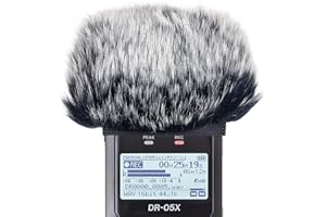 SUNMON DR05X Furry Windscreen for DR-05 DR-05X Mic Recorders,DR 05X Microphone Wind Screen Suitable for Outdoor