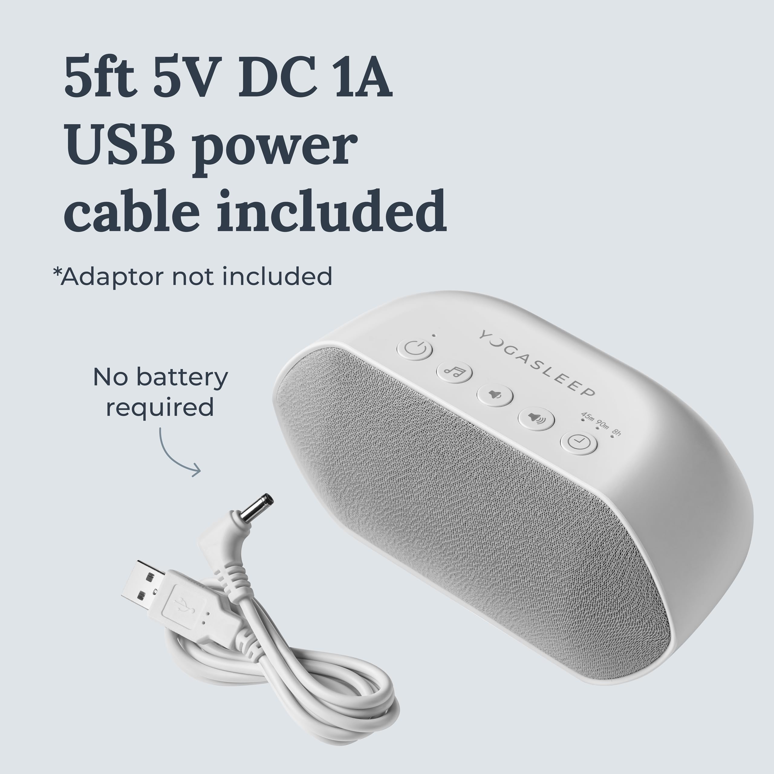 YOGASLEEP Soundcenter Portable White Noise Machine, 6 Soothing Sounds, 25 Volume Settings, Includes Timer, Sleep Therapy for Adults & Kids, Noise Cancelling for Office Privacy & Meditation