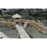Battle Systems Fantasy Terrain Palisade Walls - 28-35mm DND D&amp;D RPG Wargames Historical/Fantasy Card Scenery