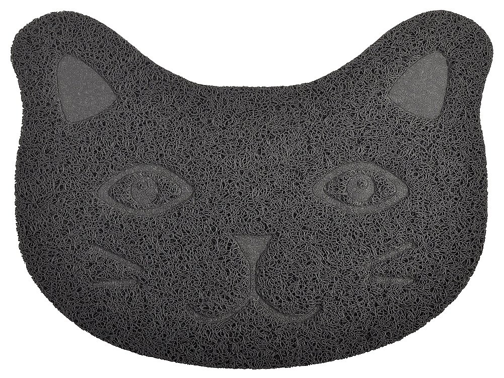 Small Cat Litter Tray Debris Catcher Mat,Kitty Scatter Control Rug, 40 * 30 cm,4 Colours Available (Grey)