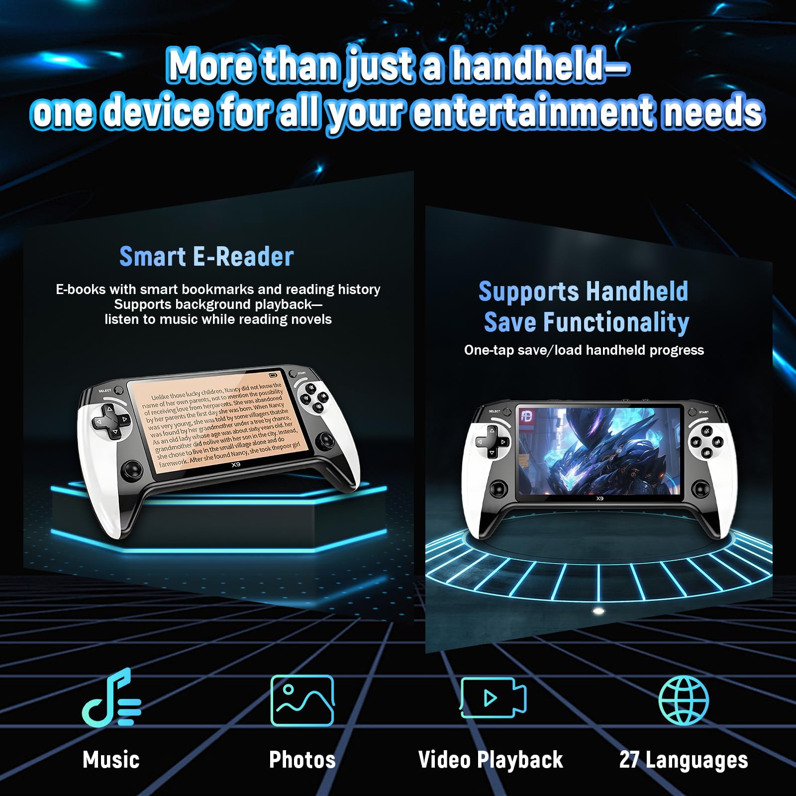 X9 Retro Handheld Game Console 5.5