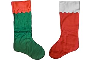 Black Duck Brand Set of 2 Jumbo Stockings! 37.5" Inches! Perfect for Holiday Decor! (2 Jumbo Stockings)