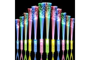 MEEBY 36PCS Fiber Optic Wands Glow Wand LED Light Up Wand Bulk with 3 Models Colorful Flashing Glow in The Dark Party Supplies Fiber Optic Lights Glow Wands Bulk Party Pack for Birthday Party Favor Wedding