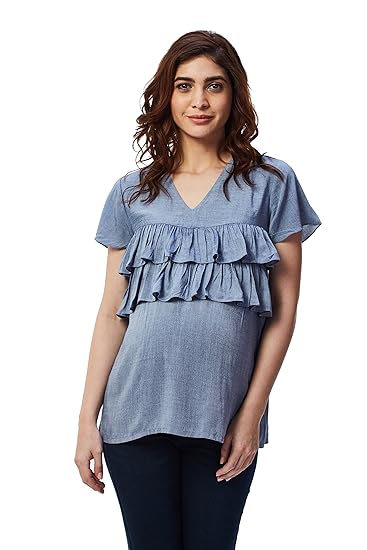 Maternity & Nursing Frill Top