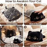 Mewaii 20 Inch Cute Black Cat Plush Pillow Kawaii Stuffed Animal view 9
