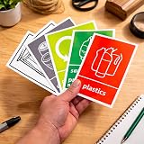D.A.Y. Republic 6 Self Adhesive Recycling Bin Stickers 150x100mm view 7