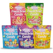 Amazon.com : Freeze Dried Candy - 5 Flavors Variety Pack Crunchy ...
