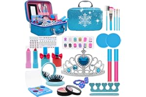 HYWESTGER Kids Makeup Kit for Girl Toys, Princess Toys With Makeup kit Nail Polish Set Little Girls Toddlers Dress up Set Birthday Gift Play Makeup Kits For Girls Ages 6-10