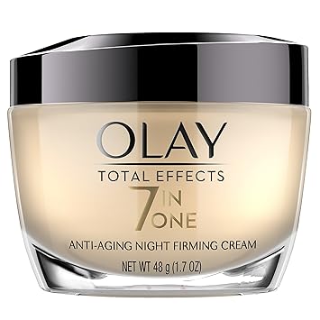 Amazon Com Olay Total Effects Anti Aging Night Firming Cream Face Moisturizer With Vitamin C E 1 7 Fluid Ounce Beauty