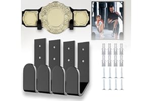 Corztg Wrestling Championship Belt Wall Mount Display Case, Perfect WWE Belt Hanger for Adults & Kids, Durable & Easy to Install Title Belts Organizer Holder for Wall