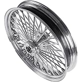 21 x 3.5 Inch Front Dual Disc Spoke Wheel for 2000-2007 Harley Touring | Stainless steel spoke front wheel fits 2000-2007 Harley Touring dual disc models; 21 x 3.5 inch rim size