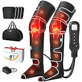 ALLJOY Leg Massager for Circulation and Pain Relief FSA, Gifts for Men Women Dad Mom, Leg Massager with Heat and Compression, 2 Heat 5 Modes 4 Intensities 4 Extenders