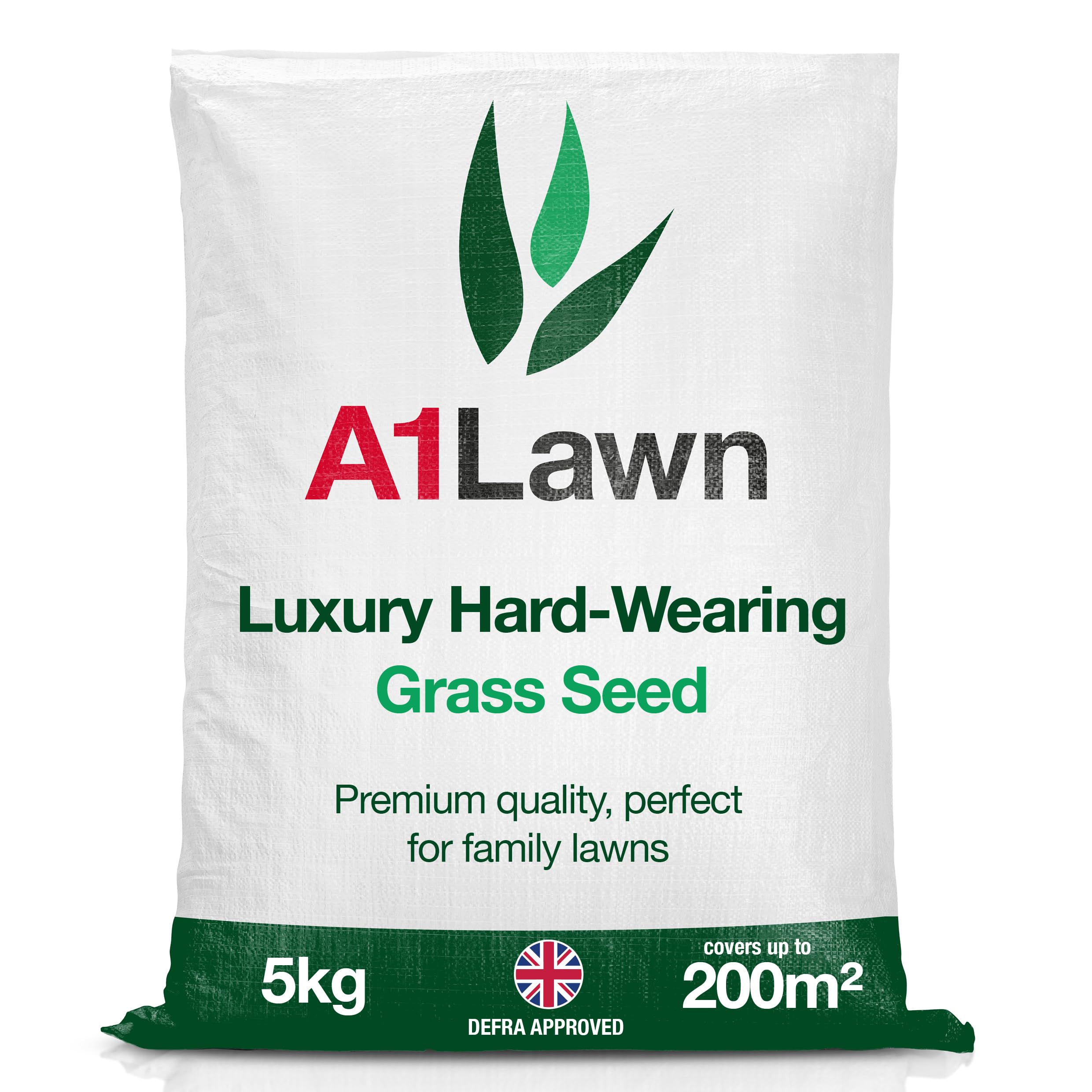 A1 Lawn, AM Pro 8 Luxury Hard Wearing Grass Seed - Fast Growing, Pet & Child Friendly, DEFRA Approved, 10kg — image 1