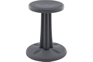 KORE DESIGN LLC KORE Design Wobble Stool Chair, Girls + Boys Kid Desk Stools, Ergonomic Small Office Chairs, Flexible Seating for Active Kids, ADD/ADHD, Classroom, School, Home, Junior (16in), Age 8-9 yrs, Grey