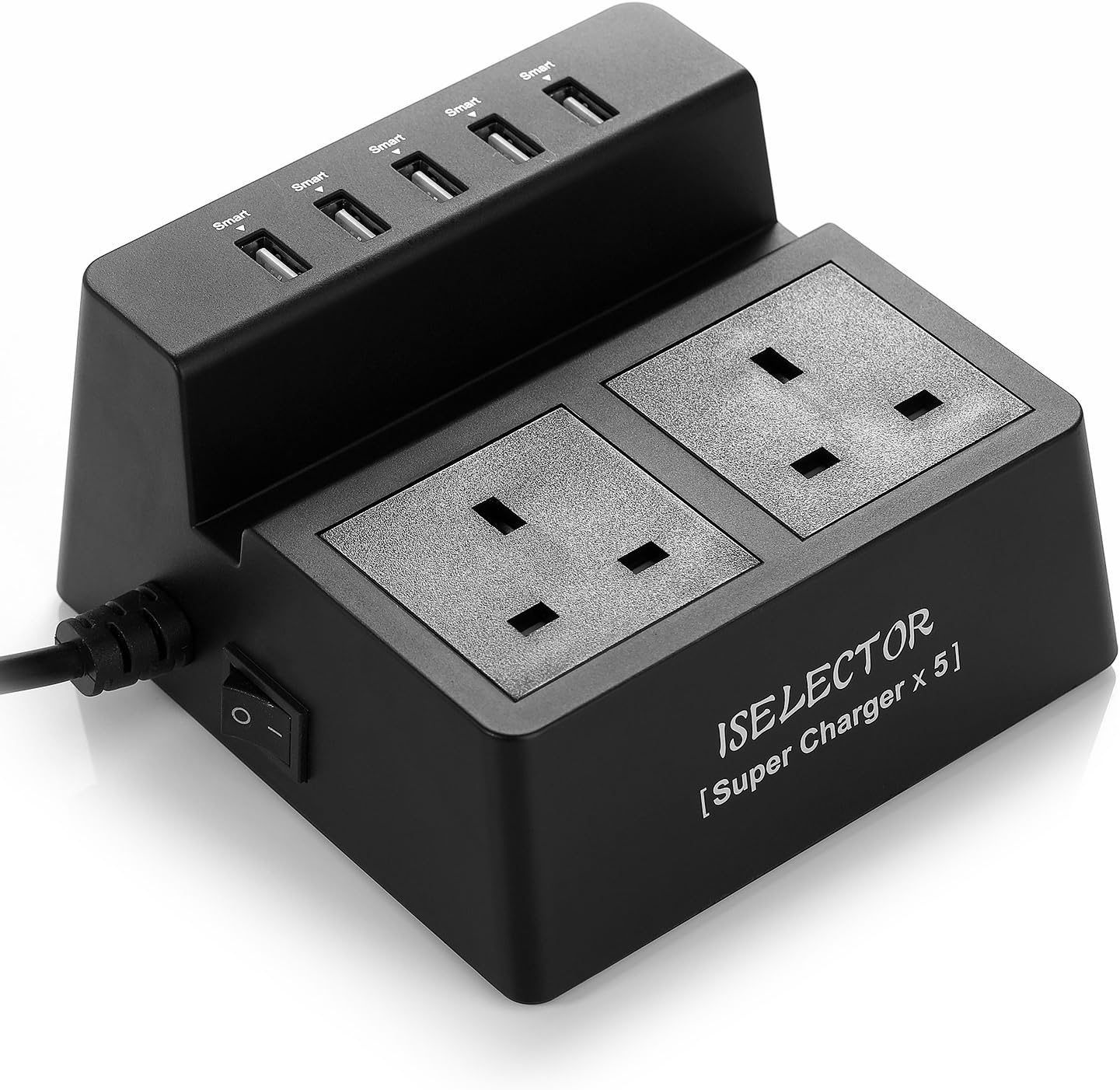 iSelector 2 Way Extension Lead Plug Socket with 4 Port Amazon.co.uk
