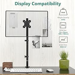WALI Monitor Arm Mount for Desk, Single Extra Tall