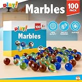 SOL 100pk Glass Marbles Cat’s Eye Assorted Colours Indoor Outdoor Kids Toy view 3
