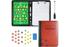 Pure Vie Magnetic Soccer Coaching Tactics Board, Portable Soccer Clipboard for Coaches Soccer Dry Erase Whiteboard Strategy Tactical Blackboard Football Coach Board with Player Markers, Pen and Eraser