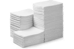 JMU 250 Pack Dental Bibs, White Dental Bibs Disposable 3 Ply Waterproof Tattoo Bibs Table Covers 13" x 18" (2 Packs of 125)