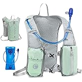 KSIBNW Running Vest for Women and Men, Lightweight Hydration Vest Backpack with 1.5L Water Bladder Bag Running Backpack for Hiking Biking Trail Cycling Race Marathon