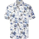 Hardaddy Men's Hawaiian Shirt Short Sleeves Coconut Printed Button Down Summer Beach Casual Shirts