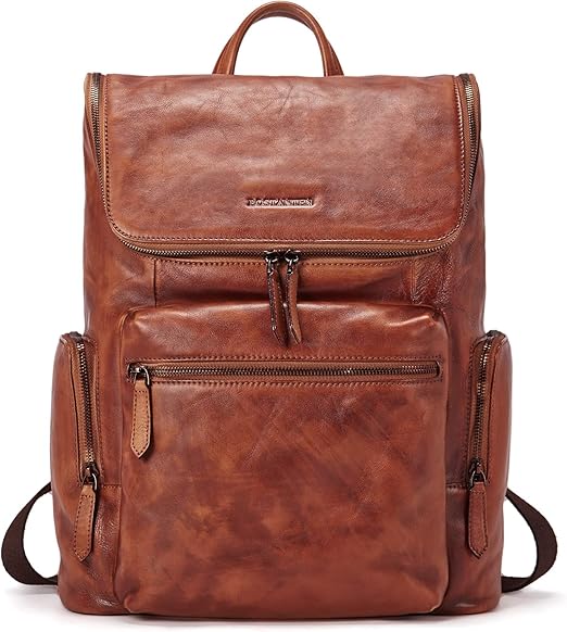 bostanten leather laptop backpack