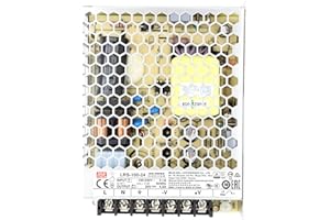 MEANWELL MEAN WELL LRS-100-24 AC/DC Switching Power Supply 108W 24V 4.5A Single Output for 3D Printer, Lab Equipment, LED Stripe and Industrial Applications