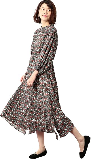 Amazon Co Jp ユナイテッドアローズ グリーンレーベル リラクシング United Arrows Green Label Relaxing Kf Taviiフラワープリント ワンピース 6700 Olive 67 Free 服 ファッション小物