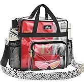MAY TREE Clear Bag for Stadium Events 12×6×12 Clear Tote Lunch Bag with Reinforced Straps for Work, Sporting Events and Gym