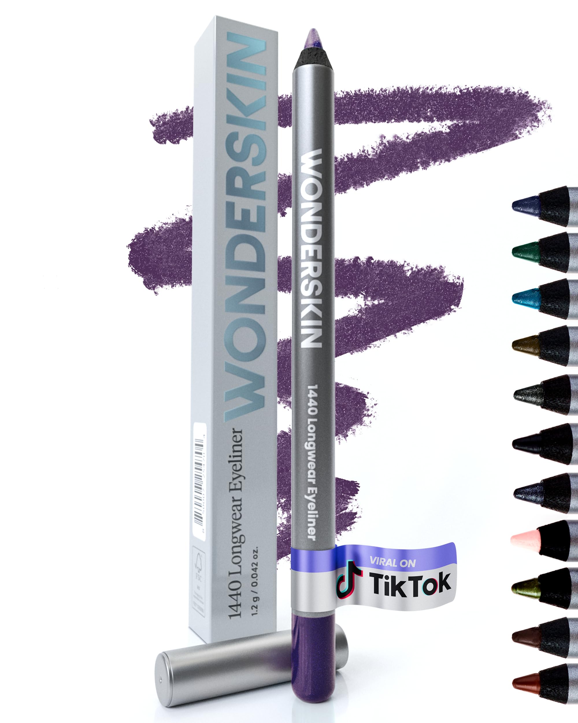 Wonderskin Eyeliner Pencil, 1440 Longwear Deep Purple Eyeliner Pencil - Waterproof, Sharpenable & Smudge Proof — image 1