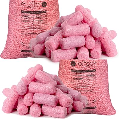STAR SUPPLIES Pink EcoFlo Biodegradable Packing Peanuts 5 Cubic Eco Friendly