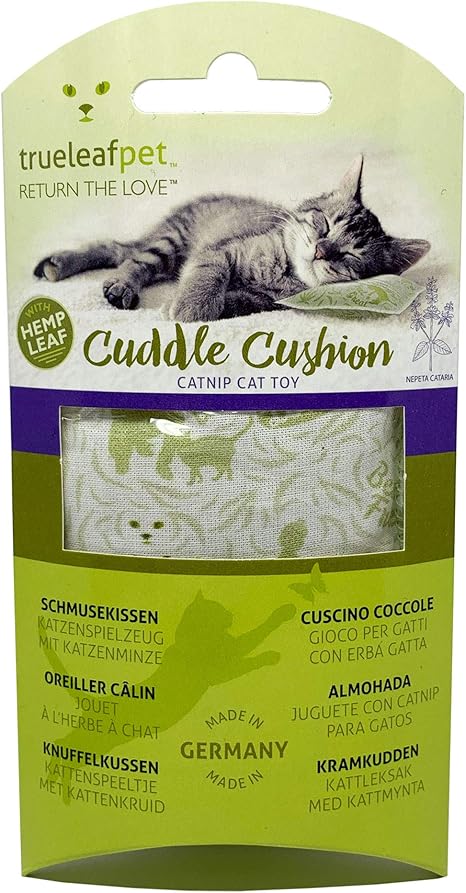 True Leaf Jouet Cuddle Cushion Avec Herbe A Chat Pour Chat Amazon Fr Animalerie