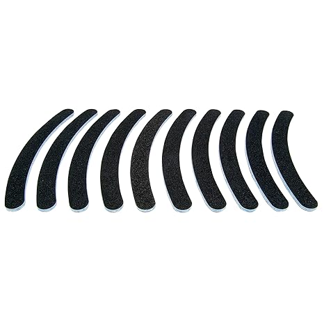 Profi Nagelfeilen 100 180 gebogen schwarz fein & grob, Nail File Set, 10er Pack
