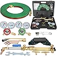 Oxy Acetylene torch kit 17pcs Cutting Welding Torch kit with 3 Rods and 1 Cutting Nozzle Medium Duty Oxygen Acetylene Cutting Torch Kit