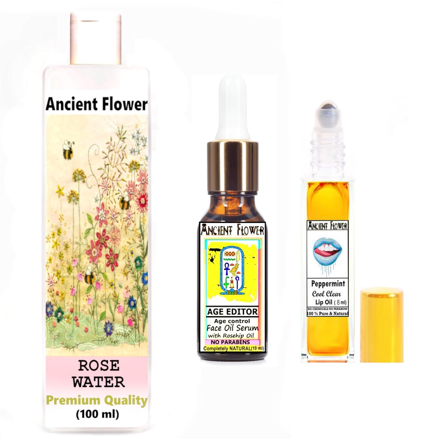 Ancient Flower Rose Water Age Editor Age Control Face Oil Serum With Rosehip Oil Peppermint Cool Clear Lip Oil 100 Ml 10 Ml 8 Ml Amazon In Beauty Ancient Flower Rose Water Age Editor Age Control Face Oil Serum With Rosehip Oil Peppermint Cool Clear Lip Oil 100 Ml 10 Ml 8 Ml Amazon In Beauty