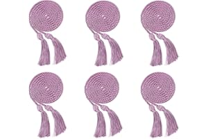 Erligo 2Pcs/ 6Pcs Graduation Solid Braided Honor Cords with Tassel for High School Bachelor Master Doctor 68" Long (6, Lavender-H8)