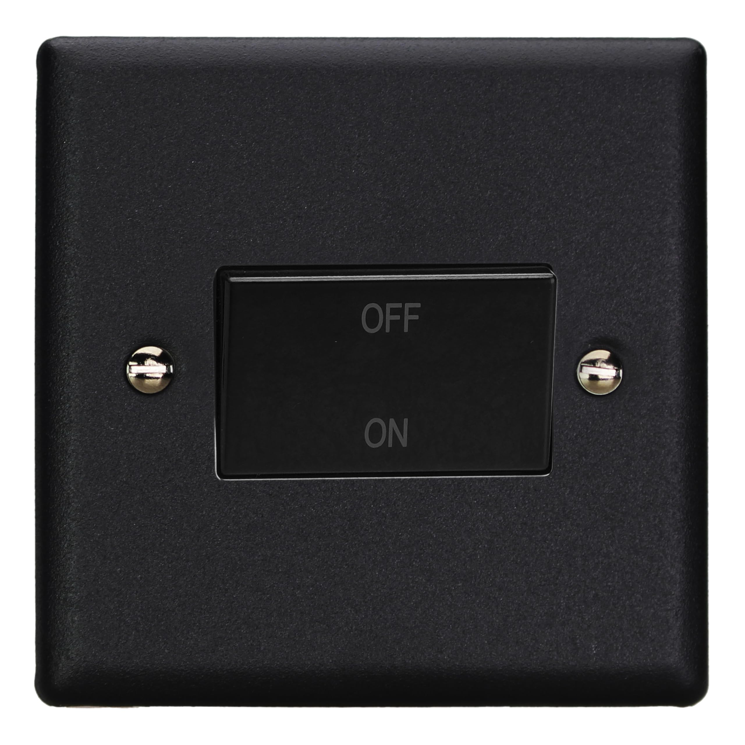 Varilight Fan Isolator Switch - Urban/Vogue Matt Black with Black Rocker