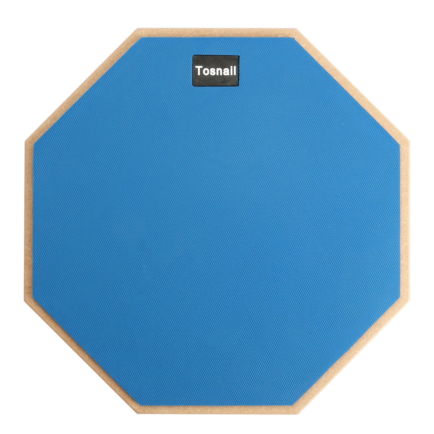 Tosnail 12inch Silent Drum Practice Pad Blue Bonus 5A Drumsticks