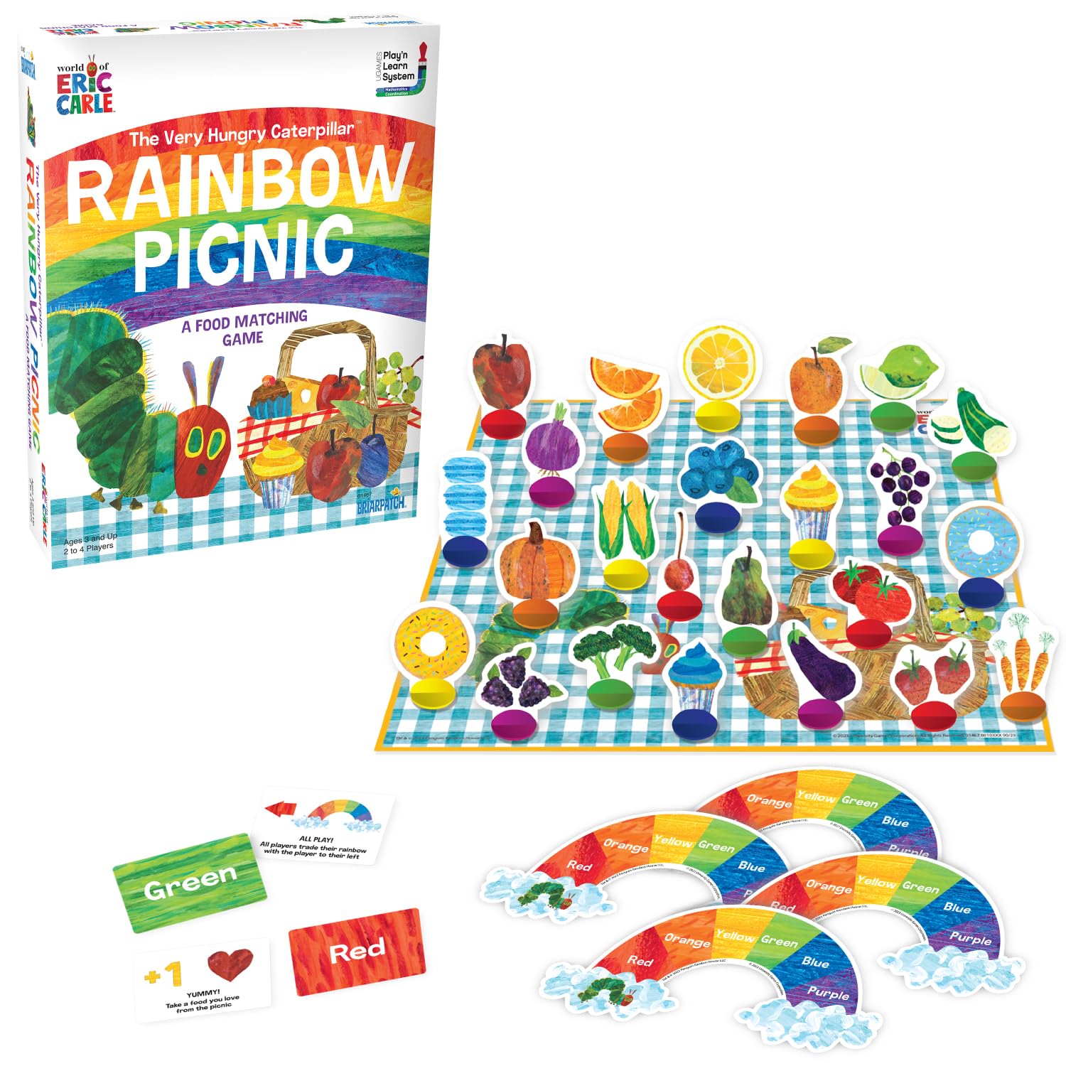 Briarpatch, The Very Hungry Caterpillar Rainbow Picnic Game, Based On Board Books by Eric Carle, Preschool Learning for Kids