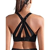 ZeroBound Women's High Impact Sports Bra Criss-Cross Back Full Coverage