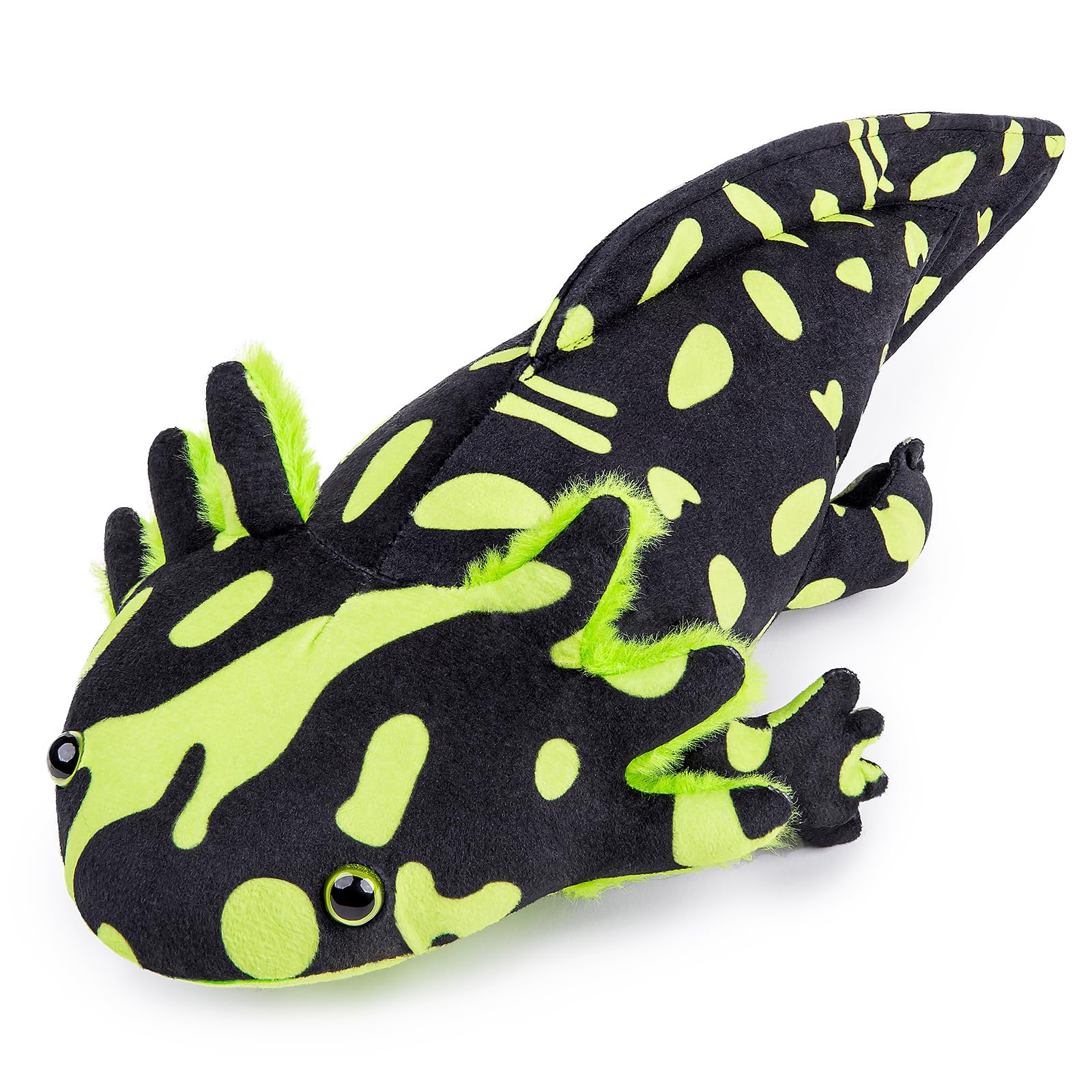 Tiny Heart Axolotl Stuffed Animal 51cm/20” Realistic Axolotl Plush Toy Lovely Animal Cute Soft Gifts Axolotl for Kids Boys and Girls Bedtime Companion Plushie Collection Interactive Play black-green — image 1