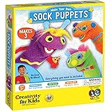 Creativity for Kids My First Sock Puppets - Hand Puppets for Kids - Mess Free and Travel Friendy