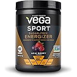 Vega Sport Sugar Free Energizer, Acai Berry, Pre Workout Powder for Women and Men, Supports Energy and Focus, Electrolytes, V