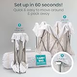Tutti Bambini Foldable Baby Playpen with Mesh Walls & Travel Bag - Silver view 3