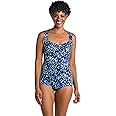 Maxine Of Hollywood Women's Shirred Front Girl Leg One Piece Swimsuit