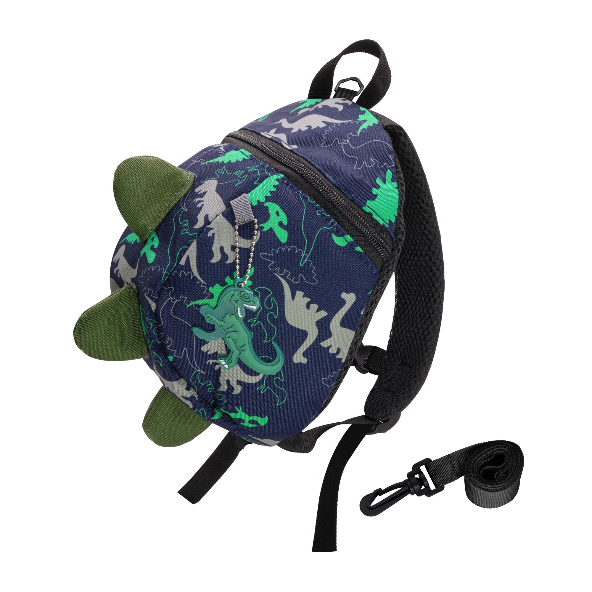TOPWAYS Kids Dinosaur Backpack Boys Girls Toddler Rucksack, New Enhanced Version Cartoon Safety Anti-Lost Strap Rucksack with Reins, for 1-6 Years Old Toddler (Blue)