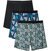 DAVID ARCHY Mens Underwear Bamboo Rayon Boxers for Men Breathable and Cool Men's Boxer Shorts with Button Fly 3 or 5 Pack