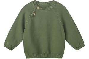 pureborn Baby Toddler Boys Girls Pullover Sweater Cotton Knit Button Closure Sweaters